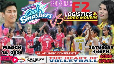 Live Score Update Creamline Cool Smasher Vs F Logistics Cargo Movers