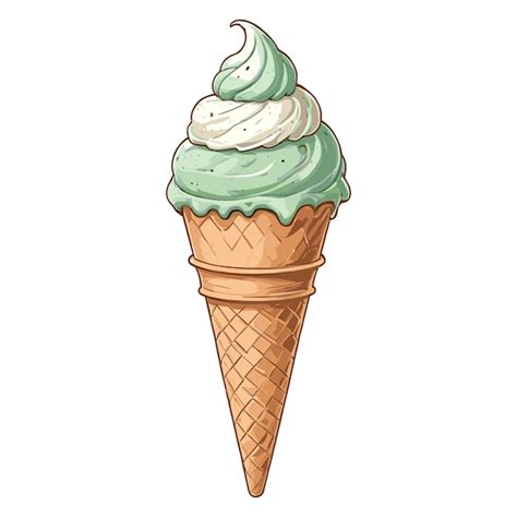 Premium Vector Hand Drawn Ice Cream Cone Illustration