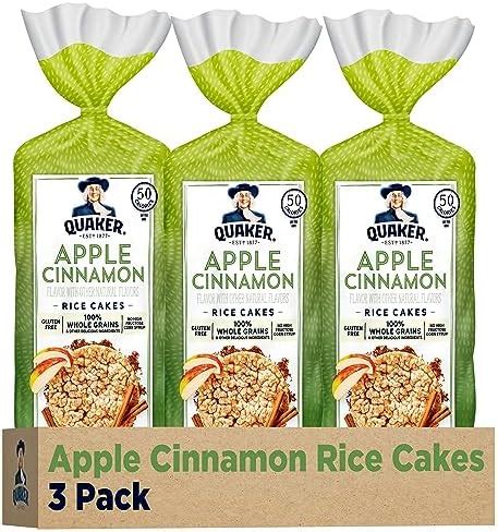 Amazon Quaker Large Rice Cakes Apple Cinnamon Pack Of 3