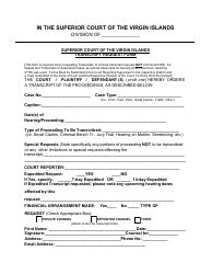 Virgin Islands Transcript Request Form Fill Out Sign Online And