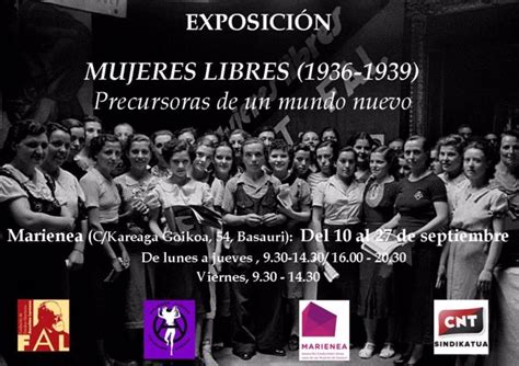 Basauri acoge del 10 al 27 de septiembre la exposición Mujeres Libres