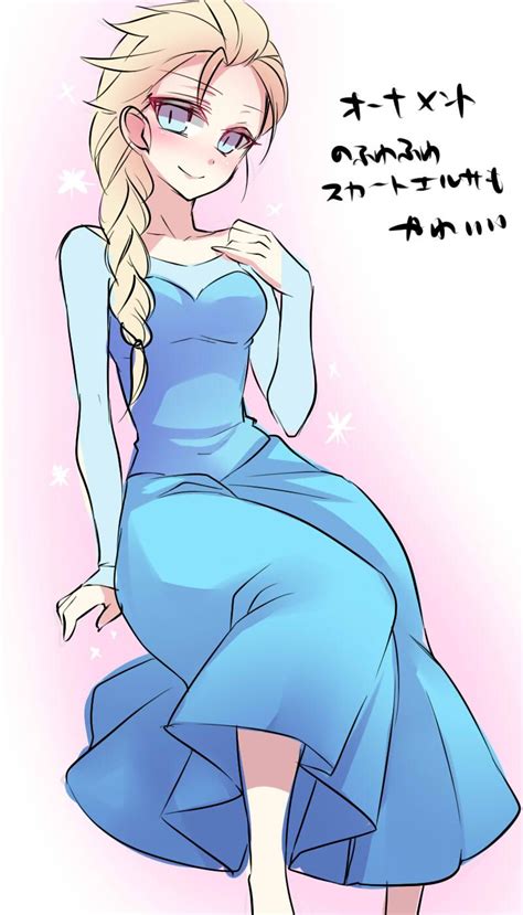 1girl Bare Shoulders Blonde Hair Blue Dress Blue Eyes Braid Dress Elsa