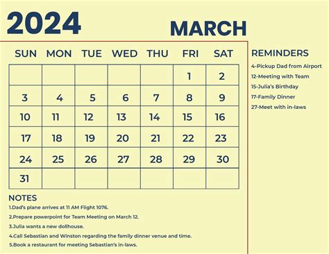 Free Monthly Calendar Template 2024 March Sela Morgana