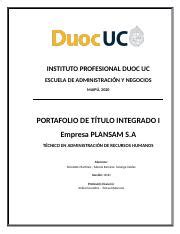 FODA docx INSTITUTO PROFESIONAL DUOC UC ESCUELA DE ADMINISTRACIÓN Y