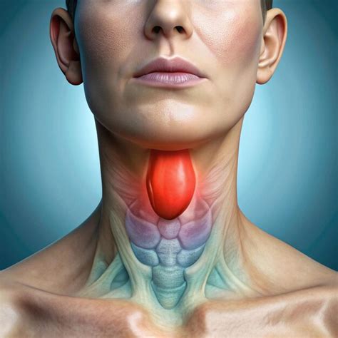 Pictures Of Swollen Thyroid Gland In Neck Premium Ai Generated Image