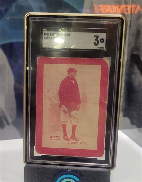 The 1914 Baltimore News Babe Ruth Rookie Card with the Orioles