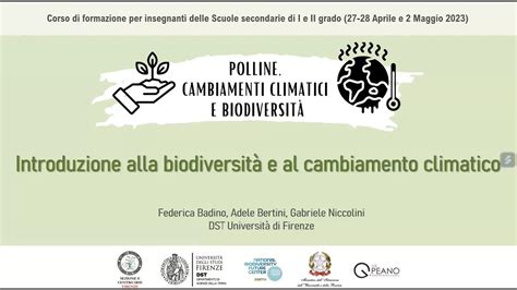 Introduzione Alla Biodiversit E Al Cambiamento Climatico Youtube