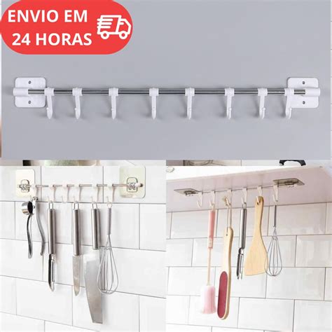 Porta Utensílios Cozinha Parede Talheres Suporte Gancho Multiuso