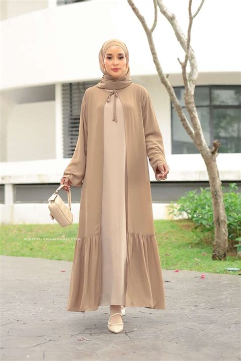 INAYA ABAYA NUDE BROWN DLARAAISHAH
