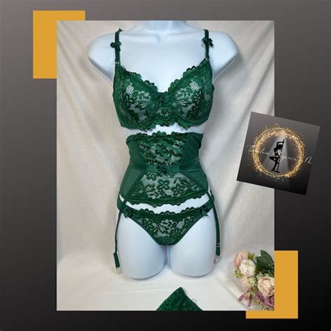 Green Lingerie Etsy