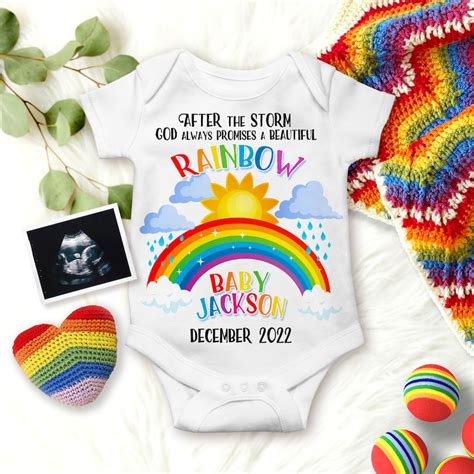 Rainbow Baby Pregnancy Announcement For Social Media Baby Etsy