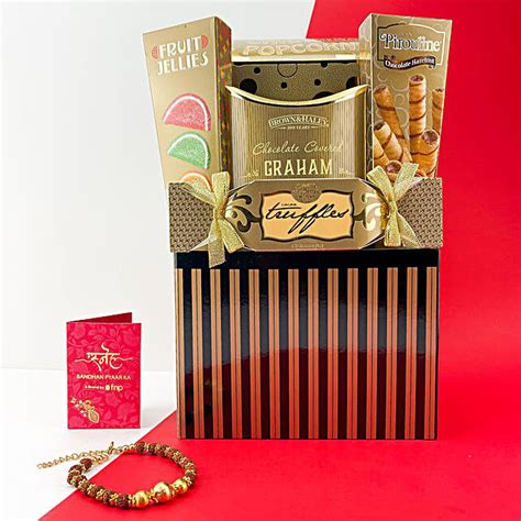 Sneh Rudraksha Beads Rakhi Gourmet Gift Basket Canada Gift Sneh