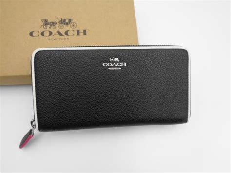 【未使用】未使用 新品 同様 正規品【52】coach コーチ 長財布 ジッピーウォレット 財布 メンズ レディス ブラックの落札情報詳細