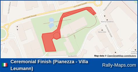 Ceremonial Finish Pianezza Villa Leumann stage map Rally Città di