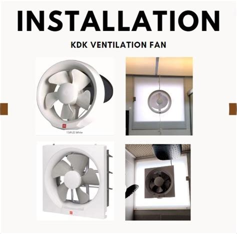 Installation Kdk Ventilation Fan Exhaust Fan Wud Wud Auh Bathroom