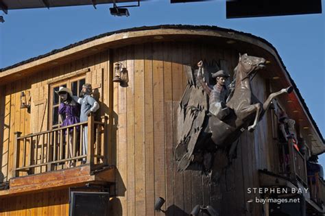 Photo: Scene at Saddle Ranch with horse and rider. Sunset Boulevard, Los Angeles, California, USA