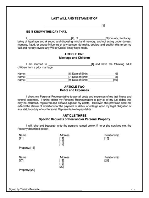 Sample Last Will And Testament For Married Couple 2020 2021 Fill And Sign Printable Template