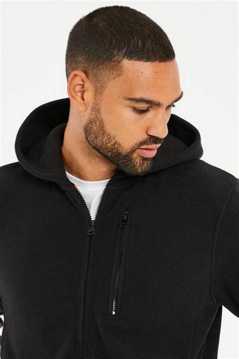 Hoodies And Sweatshirts Rueben Micro Fleece Zip Through Hoodie Threadbare