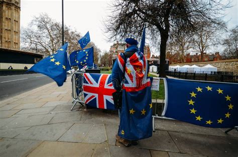 Anti Brexit Protesters Outside Westminster In London Uk Editorial