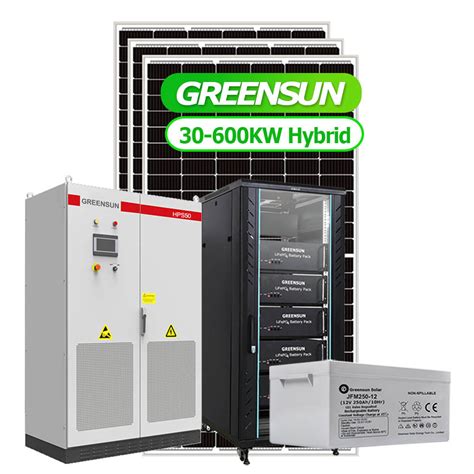 Greensun Hybrid Solar System 30kw 50kw 100kw 150kw 200kw 500kw Energy