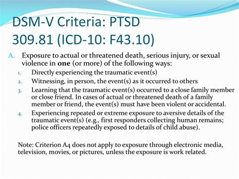 PPT Assessment And Diagnosis Of PTSD With The DSM V PowerPoint