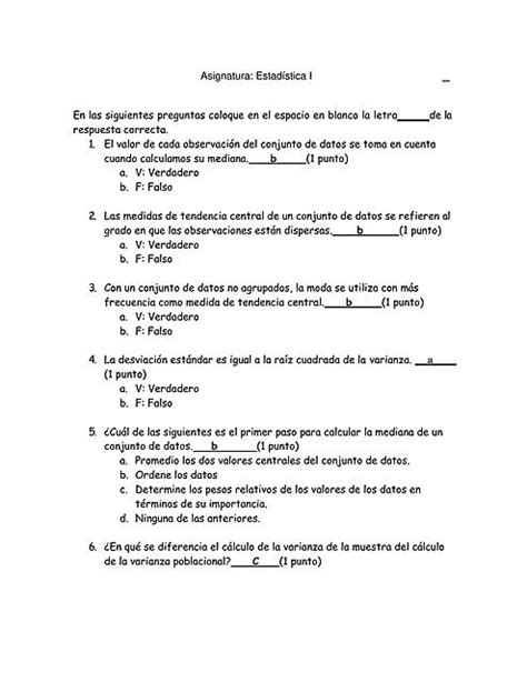 Examen Estadistica Hill Hillary Vargas UDocz