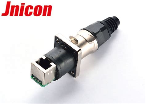 Easy Pull Push Rj45 Waterproof Connector Rj45 Panel Mount Ethernet Connector 90 Degree