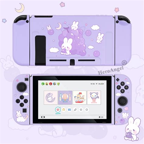 Kawaii Grape Bunny Nintendo Switch Cover Kore Kawaii