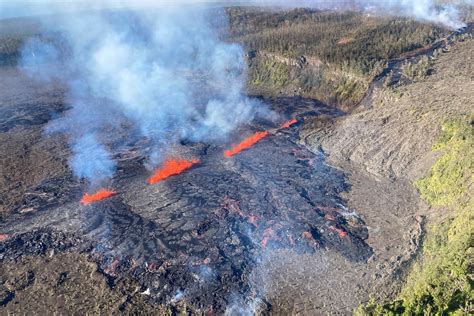 Kilauea Volcano Erupting In Remote Area Of Hawaii Volcanoes National