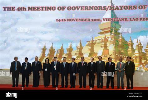 Vientiane Laos 15th Nov 2016 Participants Pose For A Group Photo