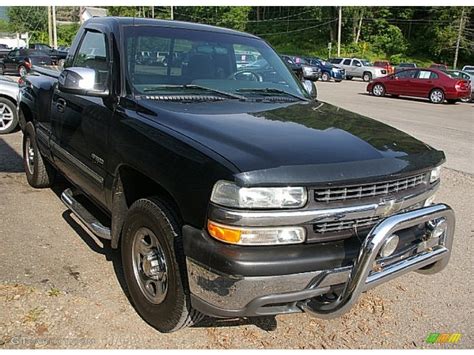 1999 Onyx Black Chevrolet Silverado 1500 Ls Regular Cab 4x4 82790681 Photo 8