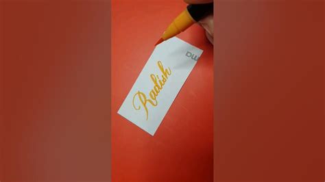 How to write "Radish" | English Calligraphy | Refined Handwriting - YouTube