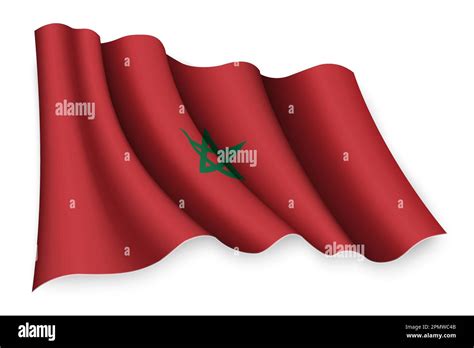 Realistic Waving Flag Of Morocco Stock Vector Image Art Alamy