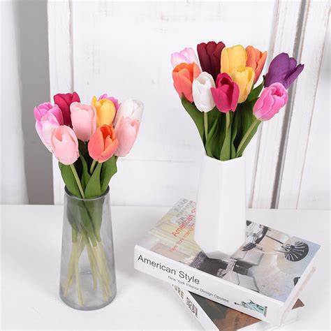 Yesbay Pcs Simulation Flower Vivid Color Realistic Looking Plastic