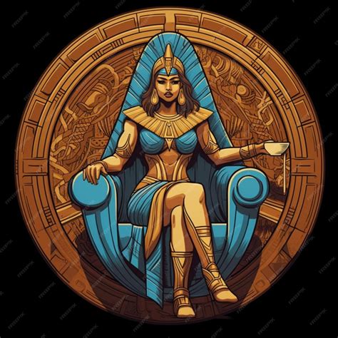 Premium Photo | A cartoon illustration of a queen sitting in a chair.