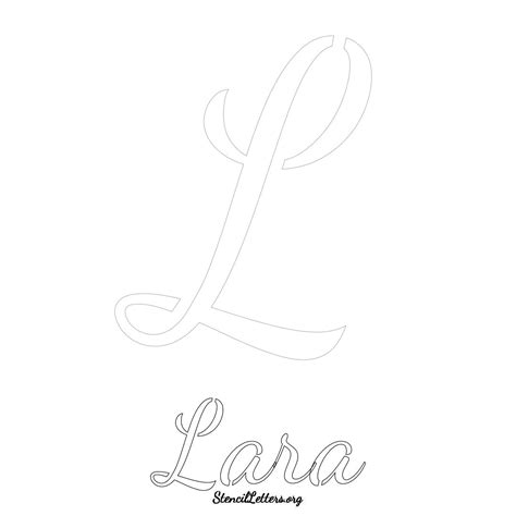 Lara Free Printable Name Stencils With 6 Unique Typography Styles And