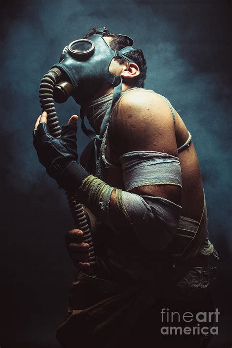 Man In Gas Mask Photograph By Ales Munt Pixels