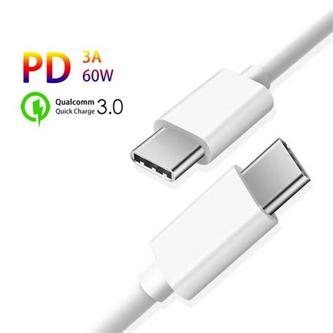 SiGN 60W 3A PD USB C Til USB C Kabel 2m Hvidt Teknikdele Dk