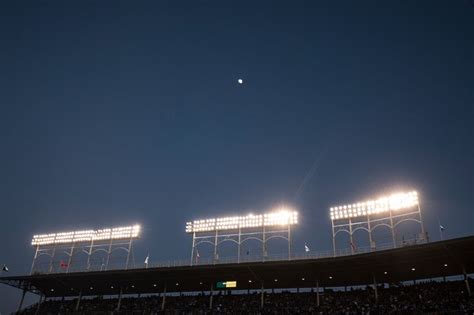 Wrigley Field lights. | Wrigley field, Go cubs go, Cubs fan