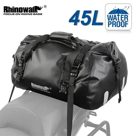 Rhinowalk Imperme Vel Pvc Cauda Saddle Bag Para Motocicleta Bagagem