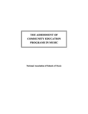 Fillable Online Nasm Arts Accredit PROGRAMS IN MUSIC Fax Email Print