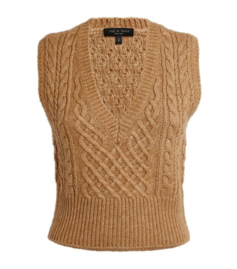 Rag And Bone Cable Knit Elizabeth Sweater Vest Harrods Ae