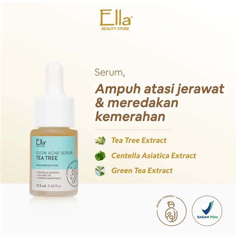 Jual Ella Skincare Glow Acne Tea Tree Serum With Centella Asiatica Tea