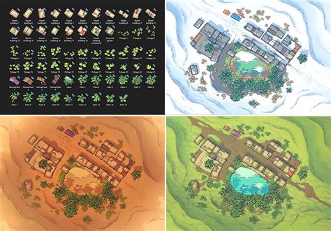 The Desert Oasis Town Pack Town Maps And Assets By 2 Minute Tabletop