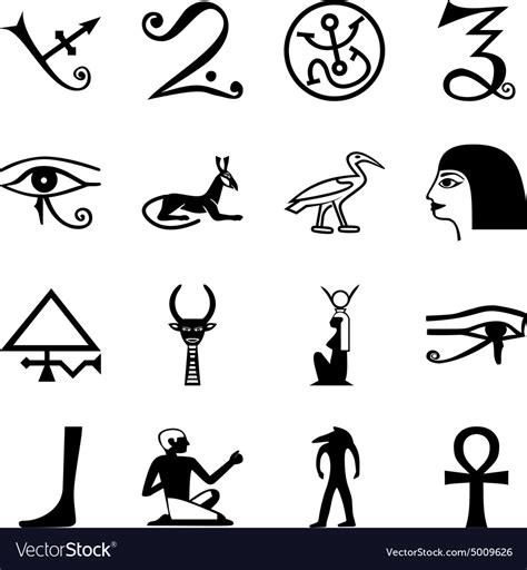 Egypt Symbols Format Royalty Free Vector Image