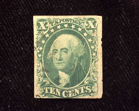 HS C Scott 14 Just 4 Margin Faint Black Town Cancel Repaired Corner