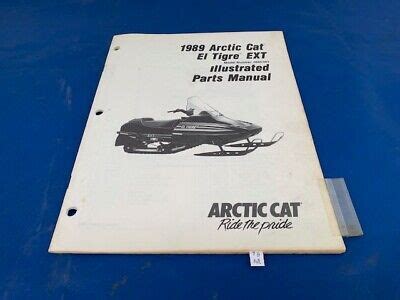 Arctic Cat El Tigre Ext Snowmo Printed Parts Manual Original