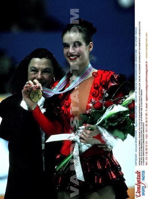 Katarina Witt With Her Coach Jutta Muller During The Medal Award