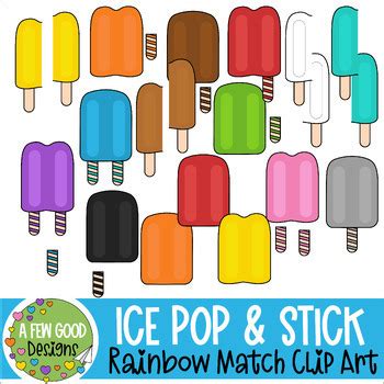 Summer Rainbow Match Up Clip Art Bundle By A Few Good Designs By