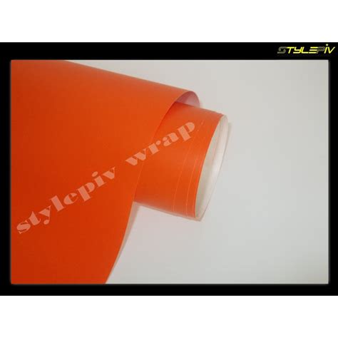 Film Covering Mat Orange Vinyle Thermoformable Adhesif